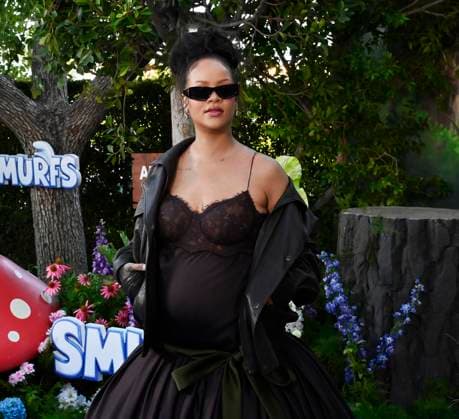 Rihanna, the voice of Smurfette in the animated musical comedy Smurfs attends the premiere of the motion picture at Paramount Studios in Los Angeles on Sunday, July 13, 2025. Storyline: When Papa Smurf (John Goodman) is mysteriously taken by evil wizards, Razamel and Gargamel, Smurfette (Rihanna) leads the Smurfs on a mission into the real world to save him. With the help of new friends, the Smurfs must discover what defines their destiny to save the universe.  LAP2025071321 JIMxRUYMEN