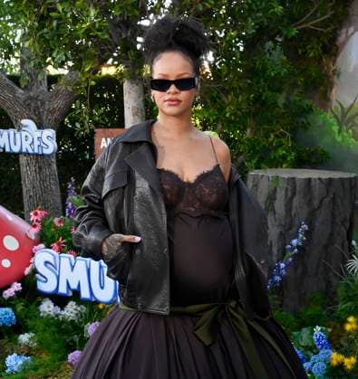 Rihanna, the voice of Smurfette in the animated musical comedy Smurfs attends the premiere of the motion picture at Paramount Studios in Los Angeles on Sunday, July 13, 2025. Storyline: When Papa Smurf (John Goodman) is mysteriously taken by evil wizards, Razamel and Gargamel, Smurfette (Rihanna) leads the Smurfs on a mission into the real world to save him. With the help of new friends, the Smurfs must discover what defines their destiny to save the universe.  LAP2025071323 JIMxRUYMEN