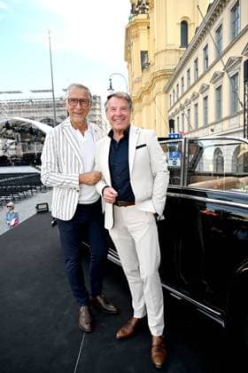 Patrick Lindner mit Mann Peter Schäfer Klassik am Odeonsplatz mit Unterstützung von Mercedes-Benz in München am 13.Juli 2025