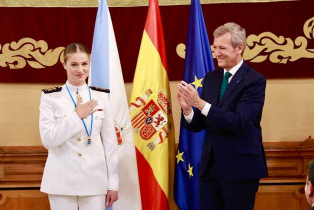 Princess Leonor during the Galicia 2025 gold medal ceremony in Santiago de Compostela on Monday, July 14, 2025. Cordon Press 