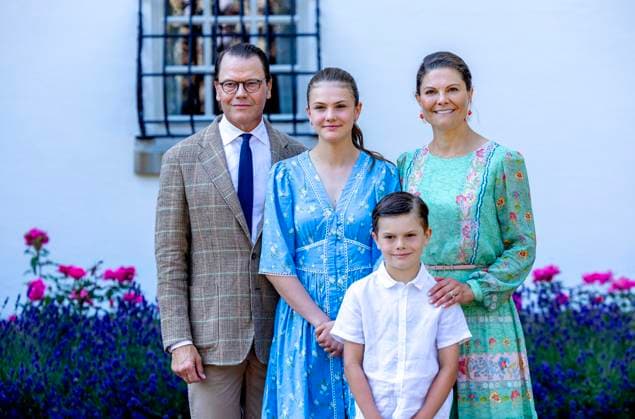 14-07-2025 Borgholm Prince Daniel and Princess Victoria and Prince Oscar and Princess Estelle attend the festivities for the crown princess her 48th birthday at Solliden palace, Borgholm, Sweden. Â  Copyright: xPPEx