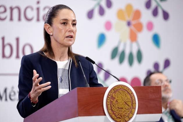 Mexico™s President Claudia Sheinbaum Holds Briefing Mexico™s President Claudia Sheinbaum Pardo said that the statements made by Ovidio Guzman s defense attorney were disrespectful and that they would sue him for defamation during a briefing conference at National Palace. on July 14, 2025 in Mexico City, Mexico. Mexico City CDMX Mexico Copyright: xLuisxBarronx