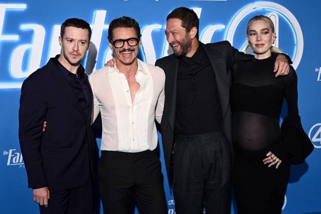 FANTASTIC FOUR PREMIERE SYDNEY, (L-R) Joseph Quinn, Pedro Pascal, Ebon Moss-Bachrach and Vanessa Kirby arrive for the Sydney premiere of The Fantastic Four: First Steps at HOYTS Entertainment Quarter, in Sydney, Tuesday, July 15, 2025. ( NO ARCHIVING SYDNEY NEW SOUTH WALES AUSTRALIA  Copyright: xDANxHIMBRECHTSx 20250715148166413864