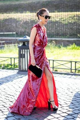 Guests outside of the Dolce & Gabbana fashion show at Foro Romano in Rome, Italy, on 14 July 2025. Guests outside of the Dolce & Gabbana fashion show at Foro Romano in Rome, Italy, on 14 July 2025., Credit:Stefano Costantino TTL Avalon Italy, Rome  Copyright: xStefanoxCostantinoxTTLx xAvalonx 1022123349