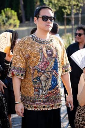 Guests outside of the Dolce & Gabbana fashion show at Foro Romano in Rome, Italy, on 14 July 2025. Guests outside of the Dolce & Gabbana fashion show at Foro Romano in Rome, Italy, on 14 July 2025., Credit:Stefano Costantino TTL Avalon Italy, Rome  Copyright: xStefanoxCostantinoxTTLx xAvalonx 1022123427
