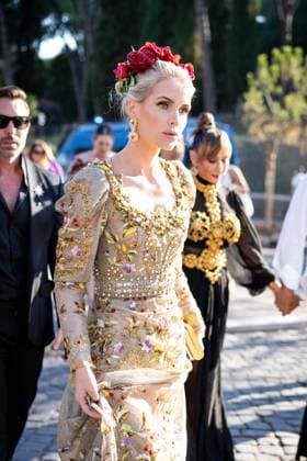 Guests outside of the Dolce & Gabbana fashion show at Foro Romano in Rome, Italy, on 14 July 2025. Kitty Spencer is seen outside of the Dolce & Gabbana fashion show at Foro Romano in Rome, Italy, on 14 July 2025., Credit:Stefano Costantino TTL Avalon Italy, Rome  Copyright: xStefanoxCostantinoxTTLx xAvalonx 1022123454