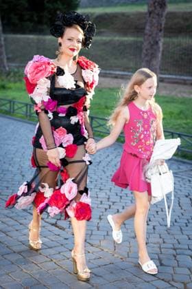 Guests outside of the Dolce & Gabbana fashion show at Foro Romano in Rome, Italy, on 14 July 2025. Guests outside of the Dolce & Gabbana fashion show at Foro Romano in Rome, Italy, on 14 July 2025., Credit:Stefano Costantino TTL Avalon Italy, Rome  Copyright: xStefanoxCostantinoxTTLx xAvalonx 1022123574