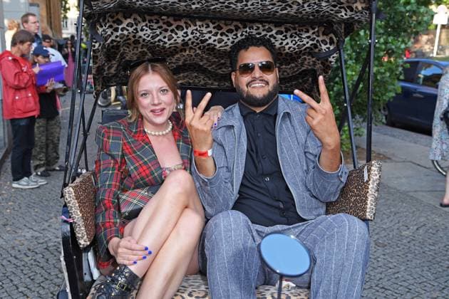 Jella Haase, Yasin El Harrouk bei der SchwarzeSchafe Premiere im Kino in der Kulturbrauerei in Berlin am 15.07.2025