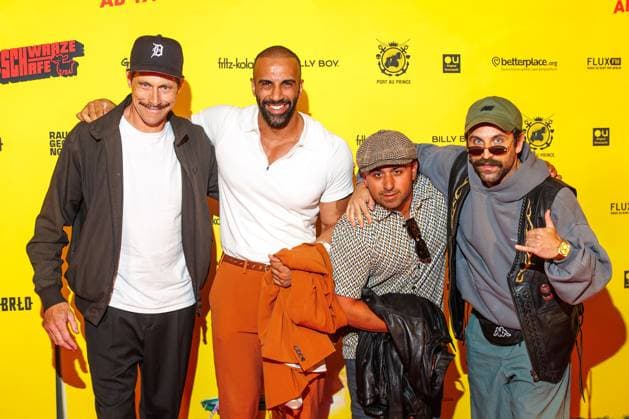 Premiere - SchwarzeSchafe Marc Hosemann, Amer El-Erwadi, Tamer Yigit und Arman Kashani bei der Premiere zu SchwarzeSchafe im Kino in der Kulturbrauerei am 15.07.2025 in Berlin. Copyright: xEventpressxKochanx