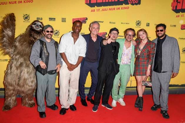 abb Milan Peschel, Oliver Rihs, Jella Haase, Yasin Harrouk und Tobias Jundt Schauspieler zu Gast bei der Premiere des Films SchwarzeSchafe im Kino in der Kultur Brauerei am15.Juli 2025 in Berlin Berlin Deutschland