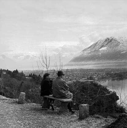 RECORD DATE NOT STATED Konrad Adenauer with his daughter in Ascona Konrad Adenauer with his daughter in Ascona. Copyright: RDB ATP 1032_05_rdb00136922