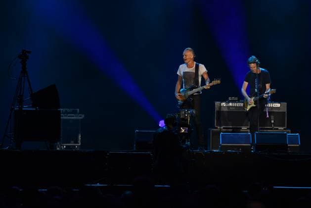 English musician Sting performs during the 22nd international music festival Colours of Ostrava in Ostrava, Czech Republic, on July 16, 2025. (CTKxPhoto JaroslavxOzana) CTKPhotoP2025071607870  CTKPhotoP2025071607870