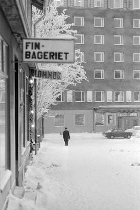 Aktuell 1-3-1970 : Arbeider-opproret. bilde 0309 Aktuell 1-3-1970 : Arbeider-opproret. Streiken i LKAB s gruver i Sveriges Lappland, som har omfattet nesten 5000 gruvearbeidere siden 10. desember, gjelder mer enn penger. Det er en streik mot teknokratiets hensynslose utnyttelse av menneskene, og en streik for trivsel og menneskeverd. Men ogsa julaften 1969, mens LKAB tapte 7 millioner pr. dag pa streiken, hilste selskapet sine undersatter med God Jul fra vinduene pa bolagets store kontorbygning. Foto: Per Ervik Aktuell NTB ***Foto er ikke bildebehandlet*** *Tekst er auto oversatt* Sverige EDITORIAL USE ONLY Ref:MF8XjPfckHc.jpg *** News 1 3 1970 Workers in revolt photo 0309 News 1 3 1970 Workers in revolt The strike at LKABs 