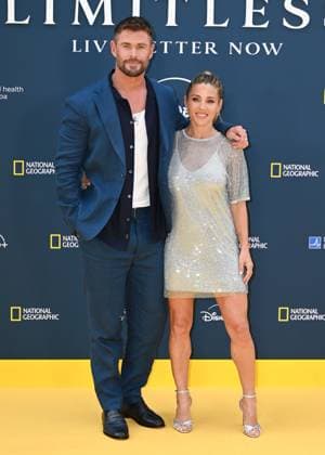 Chris Hemsworth and Elsa Pataky attends Limitless: Live Better Now - Season 2 Premiere at the Odeon Luxe Leicester Square in London, England. UK. Thursday 17th July 2025. Copyright: xJamesxWarrenx LIMITLESS - LIVE BETTER NOW - SEASON 2 PREM6