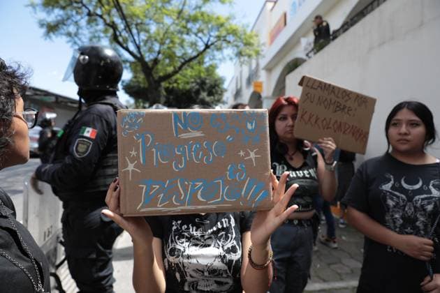 Anti-gentrification march in Mexico MEXICO CITY, MEXICO - JULY 20: Police take security measures during the second anti-gentrification march in Tlalpan, Mexico City, Mexico on July 20, 2025. Grace Hie Yoon Anadolu Mexico City Mexico. Editorial use only. Please get in touch for any other usage.  Copyright: x2025xAnadoluxGracexHiexYoonx