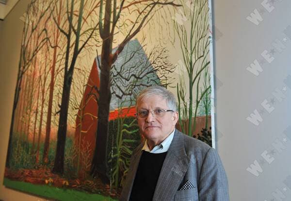Artist, David Hockney gifts his largest ever canvas, Bigger Trees Near Water to the Tate Britain London, England - 07.04.08, London, United Kingdom Daniel Deme WENN 1814537.jpg