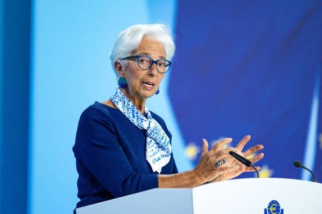 Frankfurt EZB-Ratssitzung mit Zinsentscheidung Christine Lagarde, (Präsidentin, Europäischen Zentralbank) Spricht auf der Pressekonferenz der Bank nach der Ratssitzung, 24.07.2025. *** Frankfurt ECB Governing Council meeting with interest rate decision Christine Lagarde, President, European Central Bank Speaks at the Banks press conference after the Governing Council meeting, 24 07 2025 Copyright: xEibner-Pressefoto FlorianxWiegandx EP_FWD