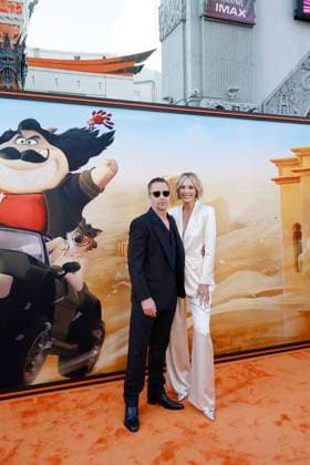 July 23, 2025, Los Angeles, California, USA: Sam Rockwell, Leslie Bibb at the Premiere of The Bad Guys 2 at the TCL Chinese Theatre IMAX Los Angeles USA - ZUMAg107 20250723_zep_g107_152 Copyright: xNinaxPrommerx