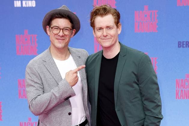 Philipp Danne und Johannes Heinrichs bei der Die Nackte Kanone Film Premiere am 24.07.2025 im UCI Luxe in Berlin Die Nackte Kanone Filmpremiere