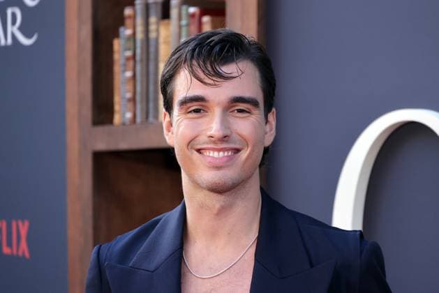 LOS ANGELES, CA - JULY 24: Corey Mylchreest at the NETFLIX Los Angeles premiere of My Oxford Year on July 24, 2025 at the Tudum Theater in Los Angeles, California. Copyright: xMediaPunchx