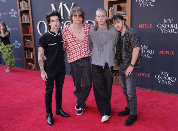 LOS ANGELES, CA - JULY 24: Midnight Til Morning at the NETFLIX Los Angeles premiere of My Oxford Year on July 24, 2025 at the Tudum Theater in Los Angeles, California. Copyright: xMediaPunchx