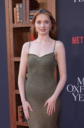 LOS ANGELES, CA - JULY 24: Poppy Gilbert at the NETFLIX Los Angeles premiere of My Oxford Year on July 24, 2025 at the Tudum Theater in Los Angeles, California. Copyright: xMediaPunchx