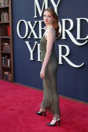 LOS ANGELES, CA - JULY 24: Poppy Gilbert at the NETFLIX Los Angeles premiere of My Oxford Year on July 24, 2025 at the Tudum Theater in Los Angeles, California. Copyright: xMediaPunchx