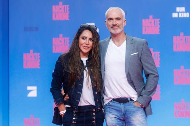 Premiere - Die Nackte Kanone Simone Thomalla und Rene Merten bei der Deutschlandpremiere von Die Nackte Kanone im UCI Luxe East Side Gallery Kino am 24.07.2025 in Berlin. Copyright: xEventpressxKochanx