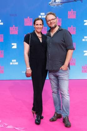 Premiere - Die Nackte Kanone Ulrike Frank und Marc Schubring bei der Deutschlandpremiere von Die Nackte Kanone im UCI Luxe East Side Gallery Kino am 24.07.2025 in Berlin. Copyright: xEventpressxKochanx