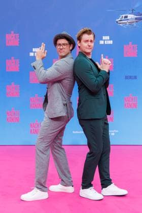 Premiere - Die Nackte Kanone Philipp Danne und Johannes Heinrichs bei der Deutschlandpremiere von Die Nackte Kanone im UCI Luxe East Side Gallery Kino am 24.07.2025 in Berlin. Copyright: xEventpressxKochanx