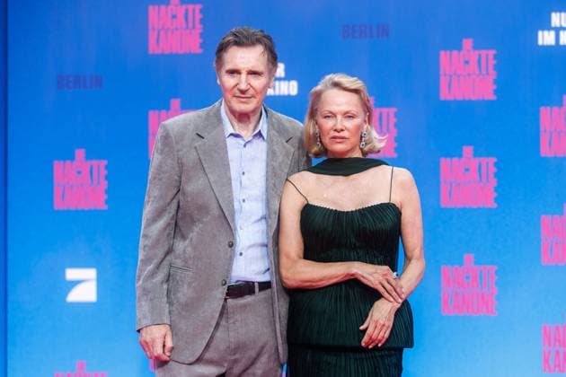 Premiere - Die Nackte Kanone Liam Neeson und Pamela Anderson bei der Deutschlandpremiere von Die Nackte Kanone im UCI Luxe East Side Gallery Kino am 24.07.2025 in Berlin. Copyright: xEventpressxKochanx