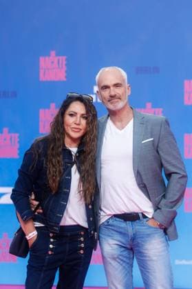 Premiere - Die Nackte Kanone Simone Thomalla und Rene Merten bei der Deutschlandpremiere von Die Nackte Kanone im UCI Luxe East Side Gallery Kino am 24.07.2025 in Berlin. Copyright: xEventpressxKochanx