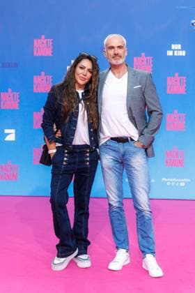 Premiere - Die Nackte Kanone Simone Thomalla und Rene Merten bei der Deutschlandpremiere von Die Nackte Kanone im UCI Luxe East Side Gallery Kino am 24.07.2025 in Berlin. Copyright: xEventpressxKochanx