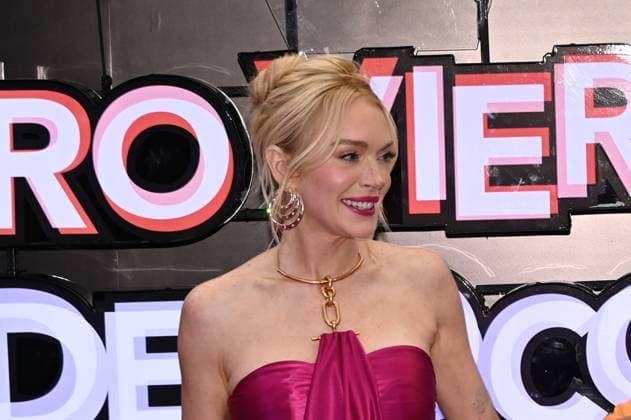 July 24, 2025, Mexico City, Ciudad de Mexico, Mexico: Actress Lindsay Lohan poses for photos during the purple carpet for Freakier Friday movie at Cinepolis Toreo Parque Central. on July 24, 2025 in Mexico City, Mexico. Mexico City Mexico - ZUMAe321 20250724_zea_e321_152 Copyright: xCarlosxTischlerx