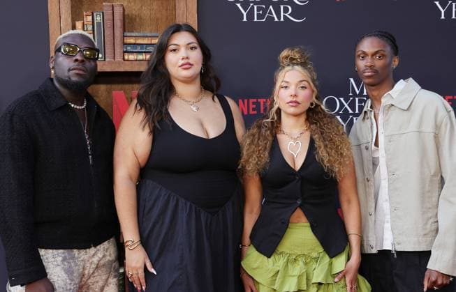 Netflix s My Oxford Year Premiere - LA Donzell Taggart, Katie Roeder, Aaliyah Larsen and Cameron Goode of SZN4 At Netflix s My Oxford Year Los Angeles Premiere At Netflix Tudum Theater , In Los Angeles CA, USA on July 24, 2025. Photo by Fati S ABACAPRESS.COM Lso Angeles CA United States  Copyright: xFatixSadou ABACAPRESS.COMx
