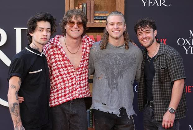 Netflix s My Oxford Year Premiere - LA Mason Watts, Conor Smith, Zach Newbould and Shane Appell of the Midnight Til Morning At Netflix s My Oxford Year Los Angeles Premiere At Netflix Tudum Theater , In Los Angeles CA, USA on July 24, 2025. Photo by Fati S ABACAPRESS.COM Lso Angeles CA United States  Copyright: xFatixSadou ABACAPRESS.COMx