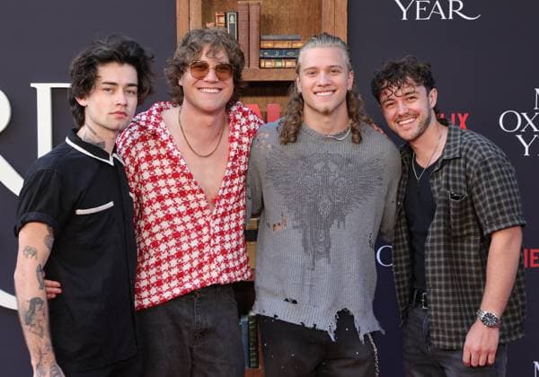 Netflix s My Oxford Year Premiere - LA Mason Watts, Conor Smith, Zach Newbould and Shane Appell of the Midnight Til Morning At Netflix s My Oxford Year Los Angeles Premiere At Netflix Tudum Theater , In Los Angeles CA, USA on July 24, 2025. Photo by Fati S ABACAPRESS.COM Lso Angeles CA United States  Copyright: xFatixSadou ABACAPRESS.COMx