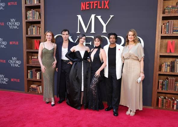 Netflix s My Oxford Year Premiere - LA Sofia Carson, Nikhil Parmar, Poppy Gilbert, Romina Cocca, Esmé Kingdom, Corey Mylchreest At Netflix s My Oxford Year Los Angeles Premiere At Netflix Tudum Theater , In Los Angeles CA, USA on July 24, 2025. Photo by Fati S ABACAPRESS.COM Lso Angeles CA United States  Copyright: xFatixSadou ABACAPRESS.COMx