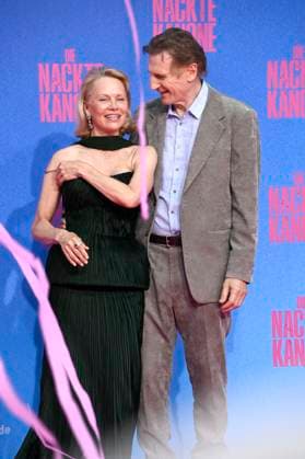 Pamela Anderson und Liam Neeson bei der Premiere des Kinofilms Die nackte Kanone The Naked Gun im Kino UCI Luxe East Side Gallery. Berlin, 24.07.2025