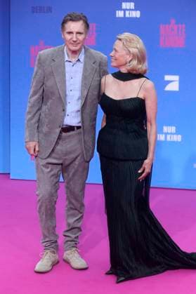Liam Neeson und Pamela Anderson bei der Premiere des Kinofilms Die nackte Kanone The Naked Gun im Kino UCI Luxe East Side Gallery. Berlin, 24.07.2025