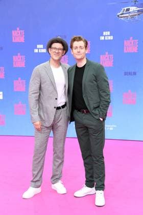 Philipp Danne und Johannes Heinrichs bei der Deutschlandpremiere von DIE NACKTE KANONE in Berlin am 24.07.2025
