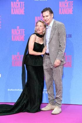 Pamela Anderson, Liam Neeson bei der Deutschlandpremiere von DIE NACKTE KANONE in Berlin am 24.07.2025