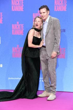 Pamela Anderson, Liam Neeson bei der Deutschlandpremiere von DIE NACKTE KANONE in Berlin am 24.07.2025