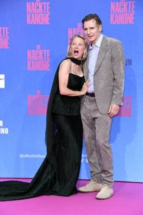 Pamela Anderson, Liam Neeson bei der Deutschlandpremiere von DIE NACKTE KANONE in Berlin am 24.07.2025