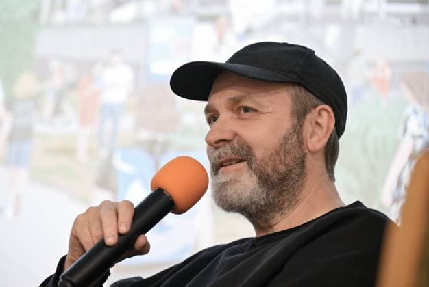 Lukas Moodysson, Swedish poet, novelist, film director and non-conformist, one of the most prominent personalities of the local culture in general, gives film lessons within the 51st Summer Film School in Uherske Hradiste, Czech Republic, July 27, 2025. (CTKxPhoto DaliborxGluck) CTKPhotoP2025072704011  CTKPhotoP2025072704011