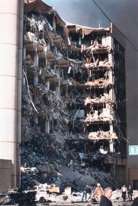 Oklahoma City Bombing April 19, 1995 April 2015 - File - On April 19, 1995, a truck-bomb explosion outside the Alfred P. Murrah Federal Building in Oklahoma City, Oklahoma, left 168 people dead and hundreds more injured. The blast was set off by anti-government militant Timothy McVeigh, who in 2001 was executed for his crimes. His co-conspirator Terry Nichols received life in prison. Pictured - Apr 19, 1995 - Oklahoma City, Oklahoma, U.S - A massive bomb was detonated in a underground car park beneath the Alfred P Murrah Federal Building killing 168 people, 19 of them children under five. Copyright: xCharlesxPorterxIVx