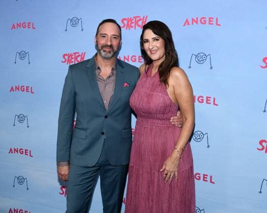 July 28, 2025, Los Angeles, California, USA: TONY HALE and D ARCY CARDEN at the premiere of SKETCH, held at Cinemark Playa Vista in Los Angeles, California Los Angeles USA - ZUMAs247 20250728_zmp_s247_003 Copyright: xCharliexSteffensx