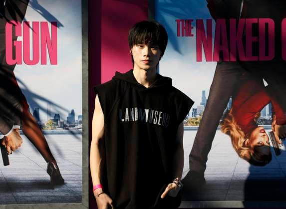 Ryan Lin arrives on the red carpet for Paramount Pictures The Naked Gun Premiere at the SVA Theatre on Monday, July 28, 2025 in New York City.  NYP20250729325 JOHNxANGELILLO