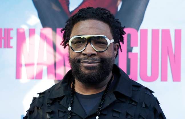 Questlove arrives on the red carpet for Paramount Pictures The Naked Gun Premiere at the SVA Theatre on Monday, July 28, 2025 in New York City.  NYP20250729328 JOHNxANGELILLO