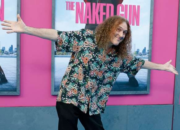 Weird Al Yankovic arrives on the red carpet for Paramount Pictures The Naked Gun Premiere at the SVA Theatre on Monday, July 28, 2025 in New York City.  NYP20250729304 JOHNxANGELILLO
